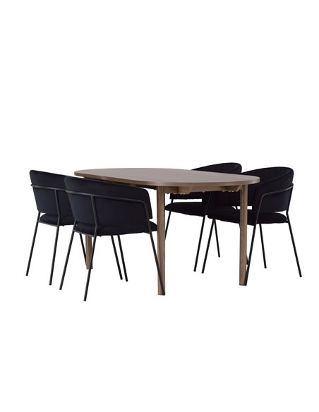 Matgrupp Andy med Selma matstolar, 180 × 75 cm