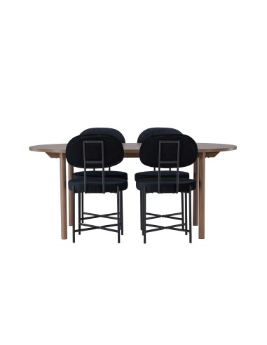 Matgrupp Andy med Stella matstolar, 180 × 75 cm