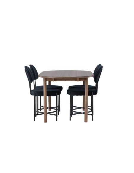 Matgrupp Andy med Stella matstolar, 180 × 75 cm