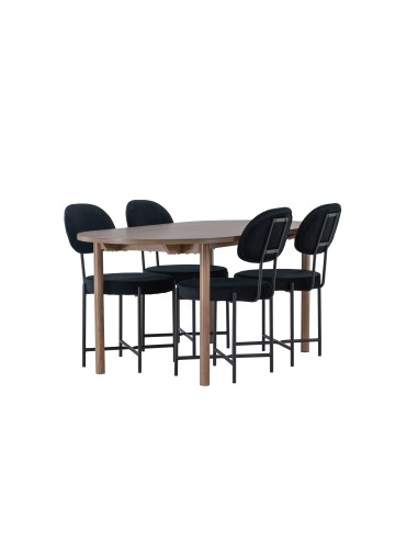 Matgrupp Andy med Stella matstolar, 180 × 75 cm