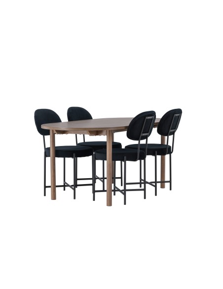 Matgrupp Andy med Stella matstolar, 180 × 75 cm