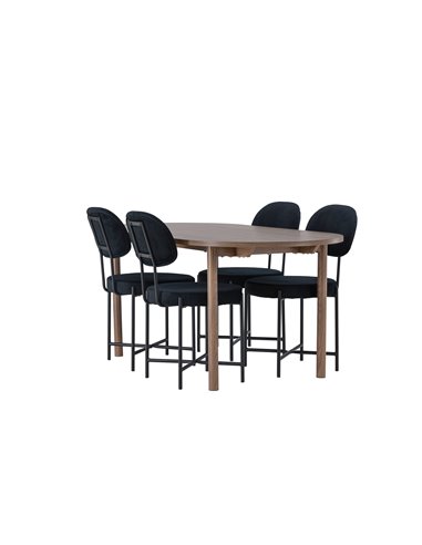 Matgrupp Andy med Stella matstolar, 180 × 75 cm
