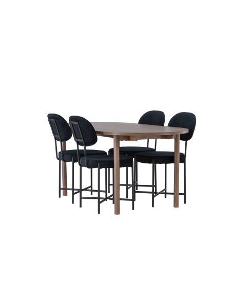 Matgrupp Andy med Stella matstolar, 180 × 75 cm