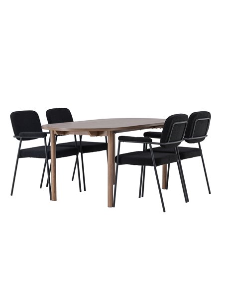 Matgrupp Andy med Yesterday matstolar, 180 × 75 cm