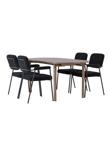 Matgrupp Andy med Yesterday matstolar, 180 × 75 cm