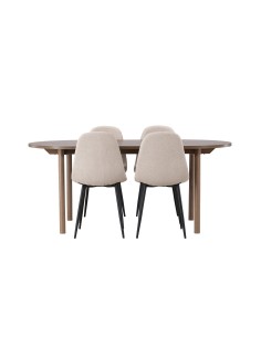 Matgrupp Andy med Polar matstolar, 180 × 75 cm