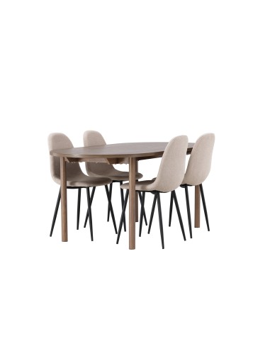 Matgrupp Andy med Polar matstolar, 180 × 75 cm