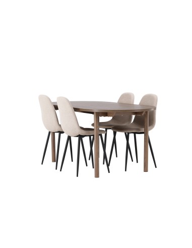 Matgrupp Andy med Polar matstolar, 180 × 75 cm