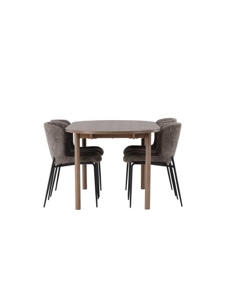 Matgrupp Andy med Modesto matstolar, 180 × 75 cm