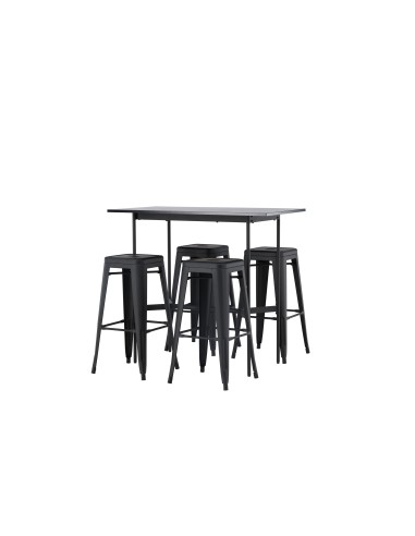 Matgrupp Rax med Tempe matstolar, 120 × 60 cm