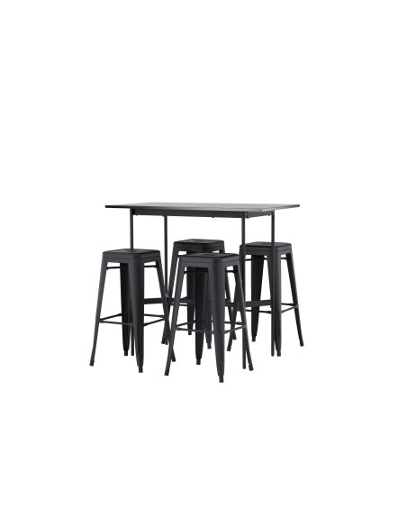 Matgrupp Rax med Tempe matstolar, 120 × 60 cm