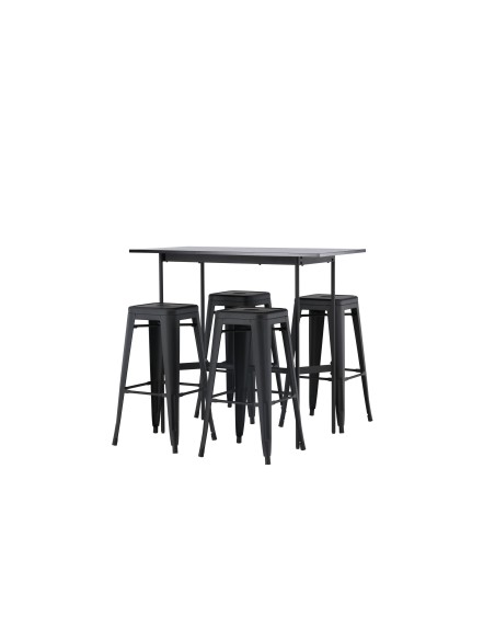 Matgrupp Rax med Tempe matstolar, 120 × 60 cm