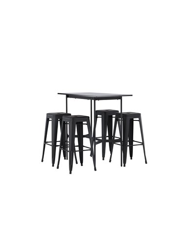 Matgrupp Rax med Tempe matstolar, 120 × 60 cm