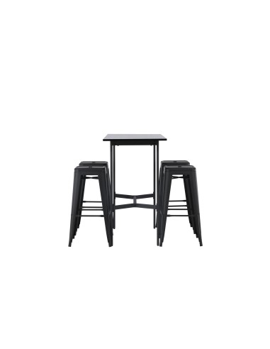 Matgrupp Rax med Tempe matstolar, 120 × 60 cm