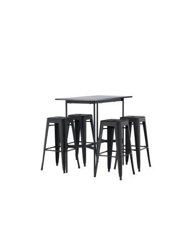 Matgrupp Rax med Tempe matstolar, 120 × 60 cm