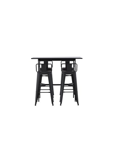 Matgrupp Rax med Tempe matstolar, 120 × 60 cm