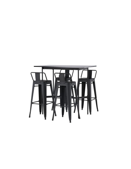Matgrupp Rax med Tempe matstolar, 120 × 60 cm