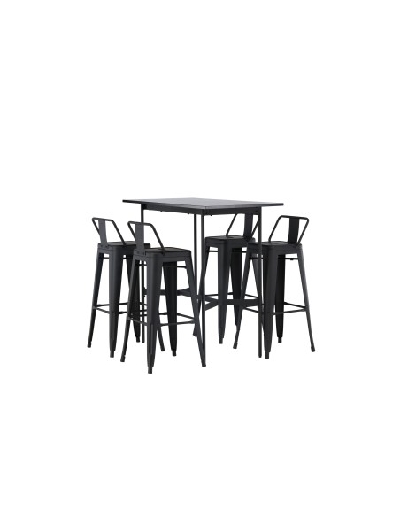 Matgrupp Rax med Tempe matstolar, 120 × 60 cm