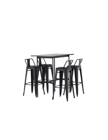 Matgrupp Rax med Tempe matstolar, 120 × 60 cm