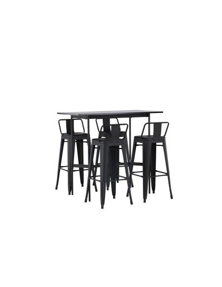 Matgrupp Rax med Tempe matstolar, 120 × 60 cm