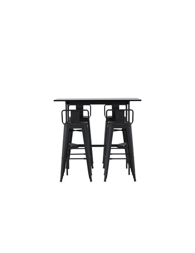 Matgrupp Rax med Tempe matstolar, 120 × 60 cm