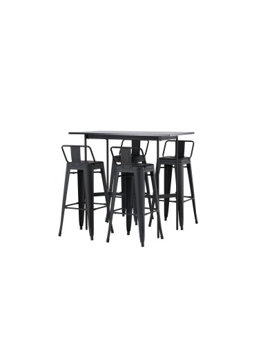 Matgrupp Rax med Tempe matstolar, 120 × 60 cm