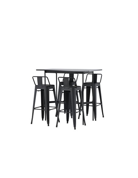 Matgrupp Rax med Tempe matstolar, 120 × 60 cm