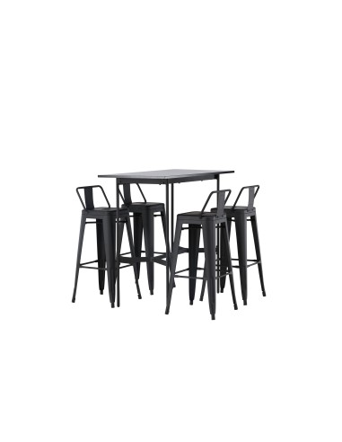 Matgrupp Rax med Tempe matstolar, 120 × 60 cm