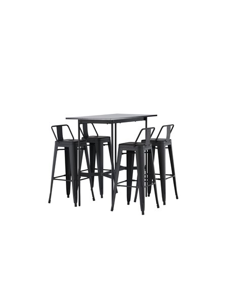 Matgrupp Rax med Tempe matstolar, 120 × 60 cm