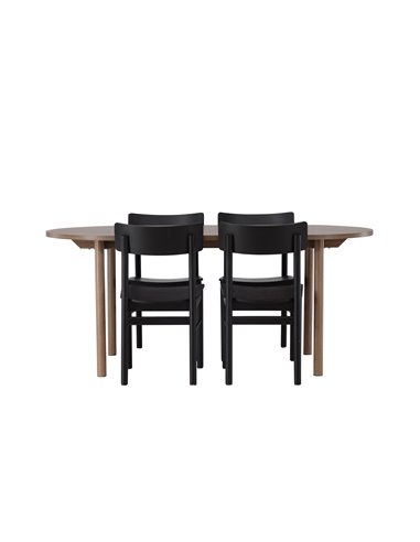 Matgrupp Andy med Montros matstolar, 180 × 75 cm
