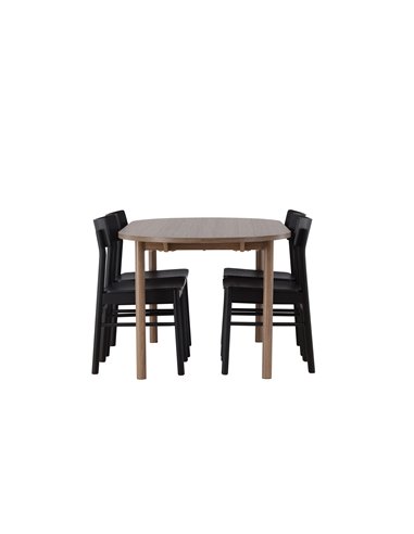 Matgrupp Andy med Montros matstolar, 180 × 75 cm