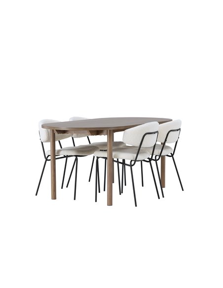 Matgrupp Andy med Chico matstolar, 180 × 75 cm