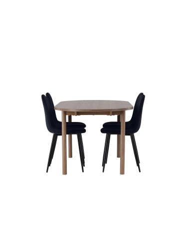 Matgrupp Andy med Polar matstolar, 180 × 75 cm