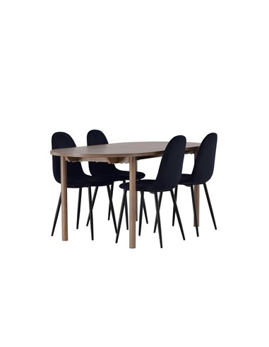 Matgrupp Andy med Polar matstolar, 180 × 75 cm