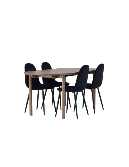 Matgrupp Andy med Polar matstolar, 180 × 75 cm