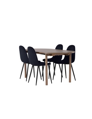 Matgrupp Andy med Polar matstolar, 180 × 75 cm