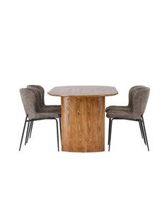 Matgrupp Isolde med Modesto matstolar, 180 × 90 cm 2