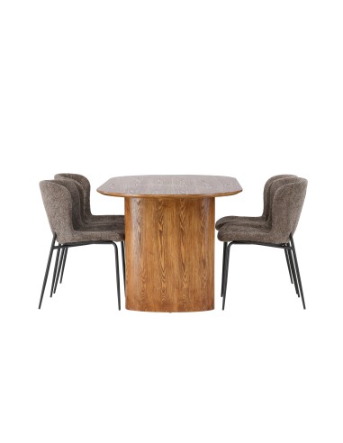 Matgrupp Isolde med Modesto matstolar, 180 × 90 cm
