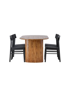 Matgrupp Isolde med Montros matstolar, 180 × 90 cm 2