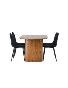 Matgrupp Isolde med Polar matstolar, 180 × 90 cm 2