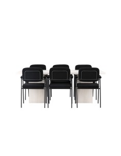 Matgrupp Olga med Yesterday matstolar, 200 × 90 cm