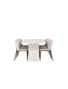 Matgrupp Olga med Modesto matstolar, 200 × 90 cm 2