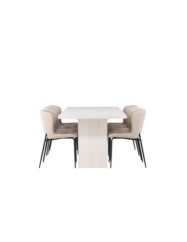Matgrupp Olga med Modesto matstolar, 200 × 90 cm