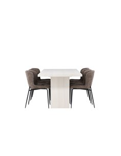 Matgrupp Olga med Modesto matstolar, 200 × 90 cm 2