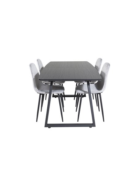 Matgrupp Inca med Polar matstolar, 160 × 85 cm