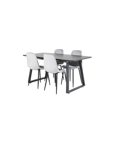 Matgrupp Inca med Polar matstolar, 160 × 85 cm