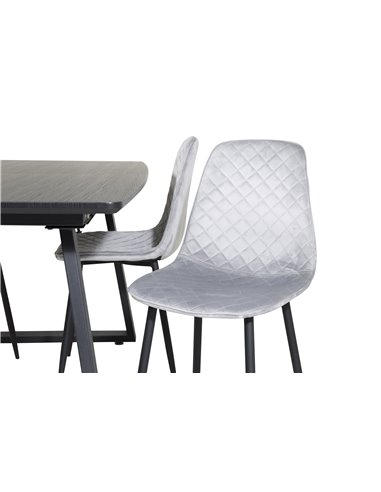 Matgrupp Inca med Polar matstolar, 160 × 85 cm