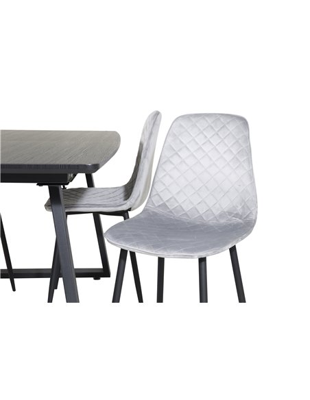 Matgrupp Inca med Polar matstolar, 160 × 85 cm