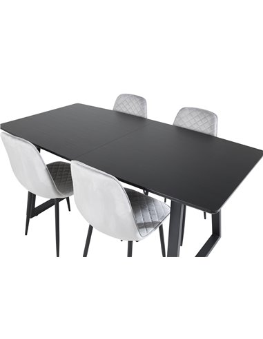 Matgrupp Inca med Polar matstolar, 160 × 85 cm