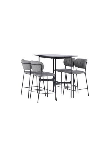 Matgrupp Rax med Bell matstolar, 120 × 60 cm